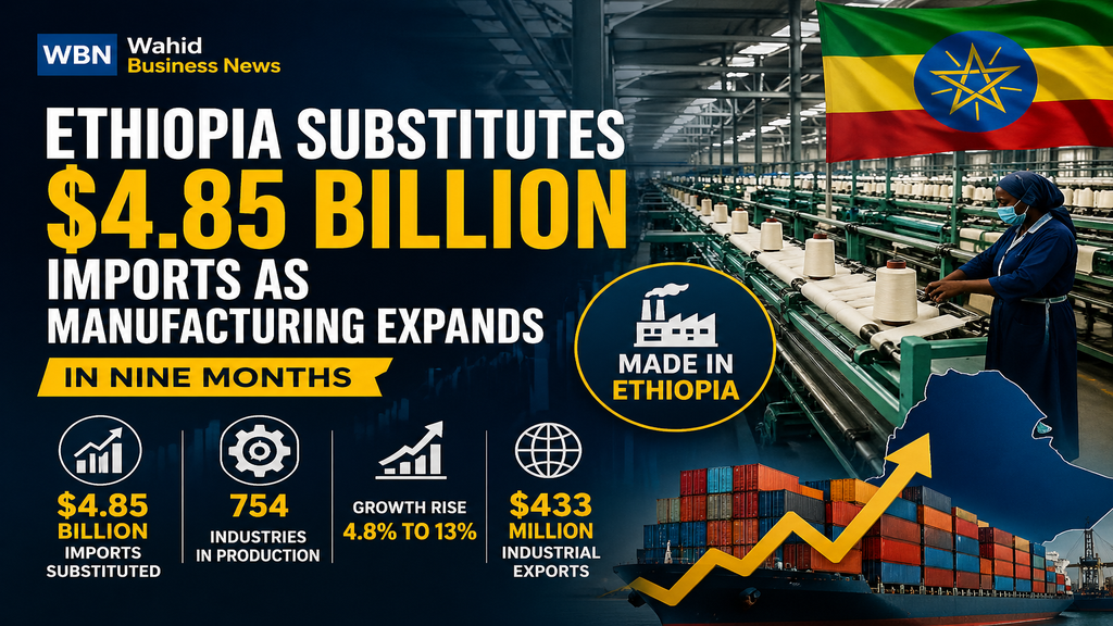 Ethiopia Substitutes $4.85 Billion Imports as Manufacturing Expands