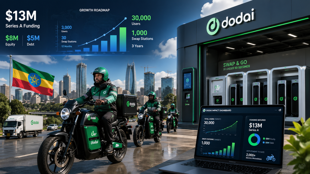 Dodai Raises $13 Million to Expand Ethiopia E-Mobility Network