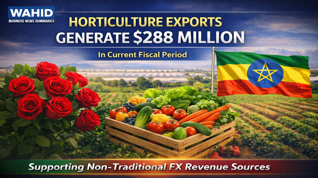 Ethiopia Earns $288 Million from Horticulture Exports
