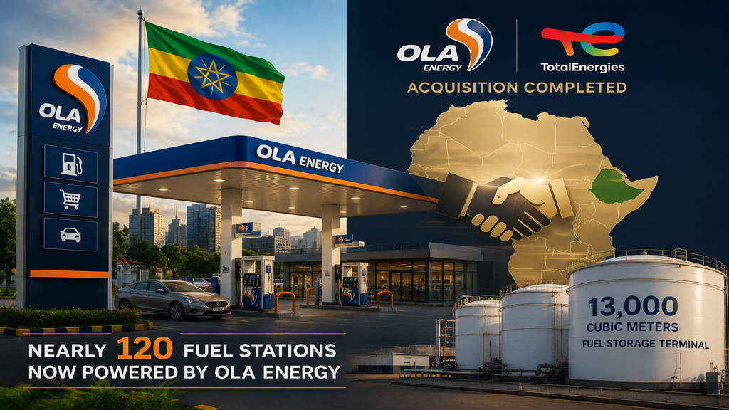 OLA Energy Acquires Nearly 120 TotalEnergies Stations in Ethiopia