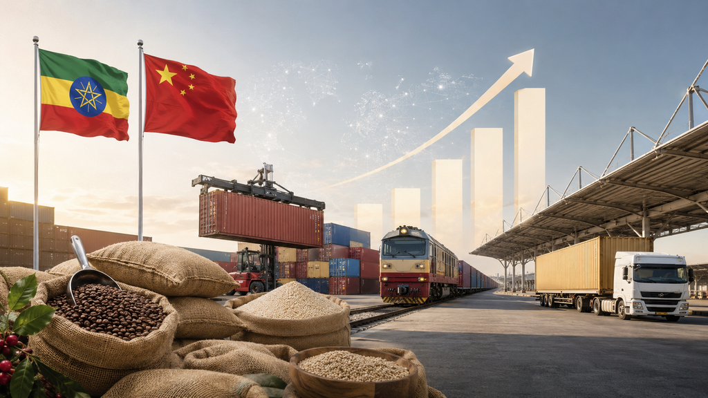 Ethiopia’s China Exports Surge 251% to USD 369.4m in 2025