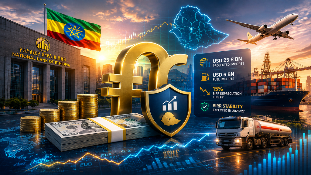 Ethiopia Projects Birr Stability Despite USD 25.8bn Import Bill