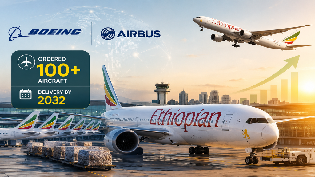 Ethiopian Airlines Orders Over 100 Aircraft for Delivery by 2032