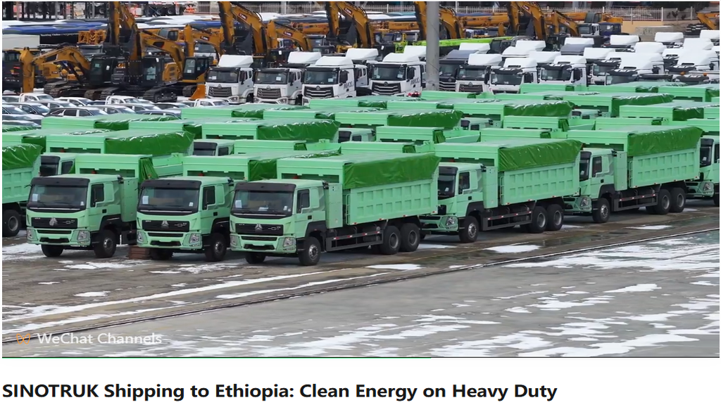 SINOTRUK Electric Dump Trucks Prepared for Shipment to Ethiopia